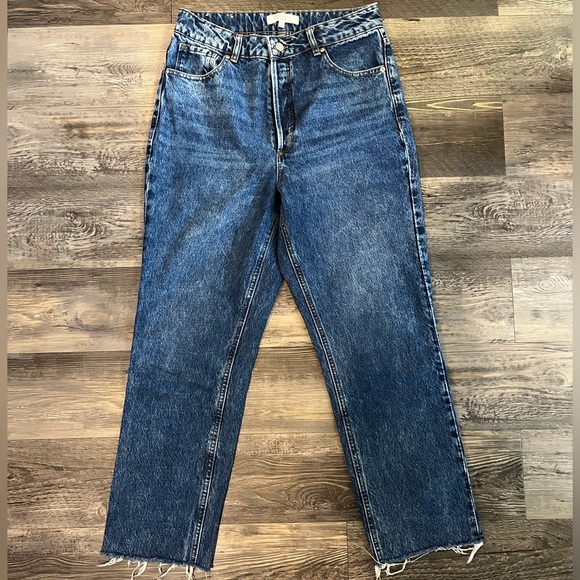High waisted straight jeans with button fly size 29 - Picture 1 of 3